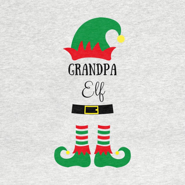grandpa elf cute funny christmas gift elf family xmas by Ashden